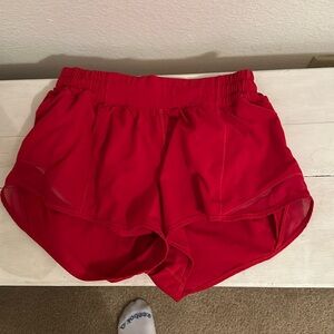 Red lulu lemon hotty hot short 2.5. Size 6 but fits more like a 4